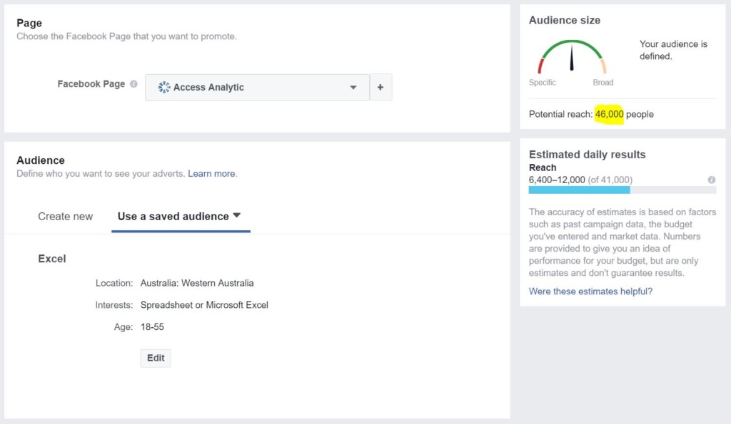 Facebook audience estimated reach can now be one of your Power BI data sources