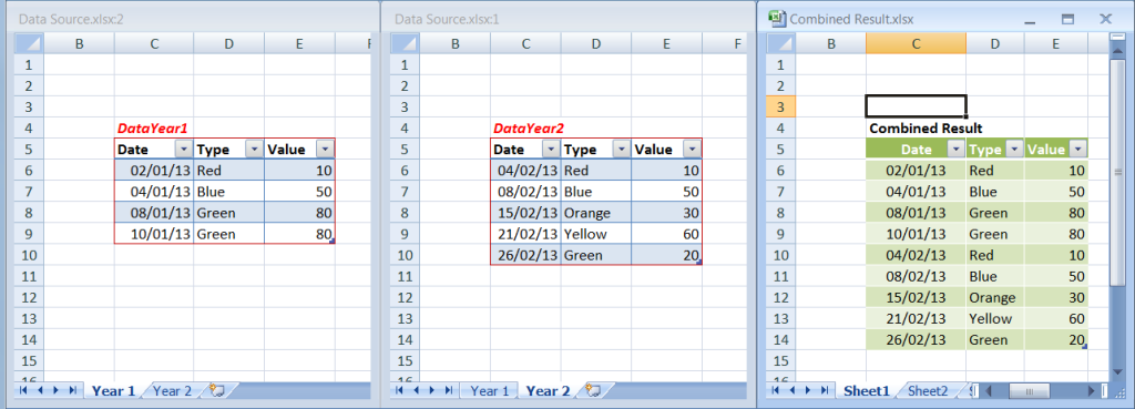 Pic 1 - combining 2 tables