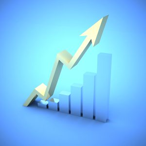 upward trend bar chart 100x100