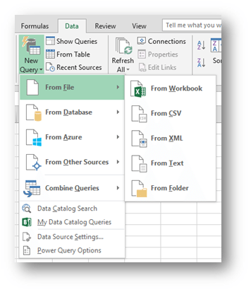 power query excel 2019
