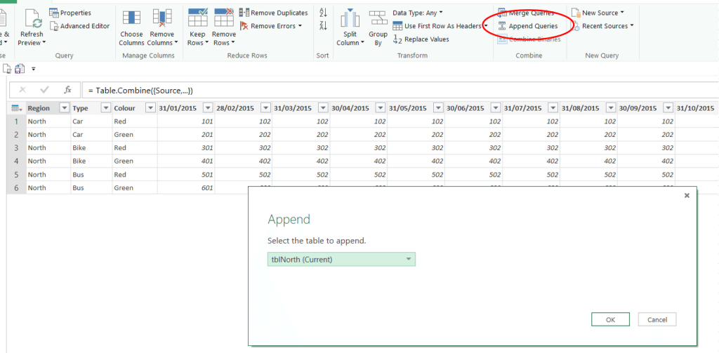 How to combine multiple tables with Excel Power Query