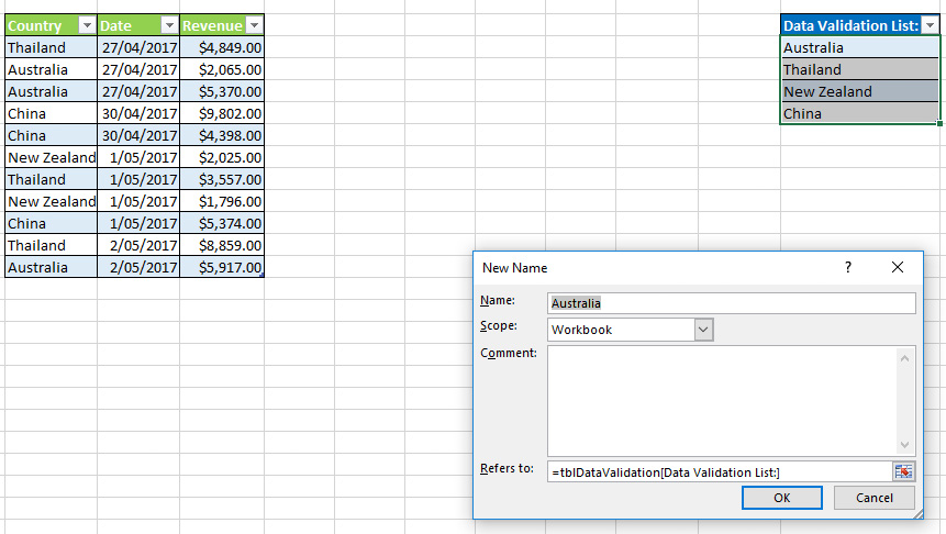 Dynamic Data Validation with Tables in Excel - Access Analytic